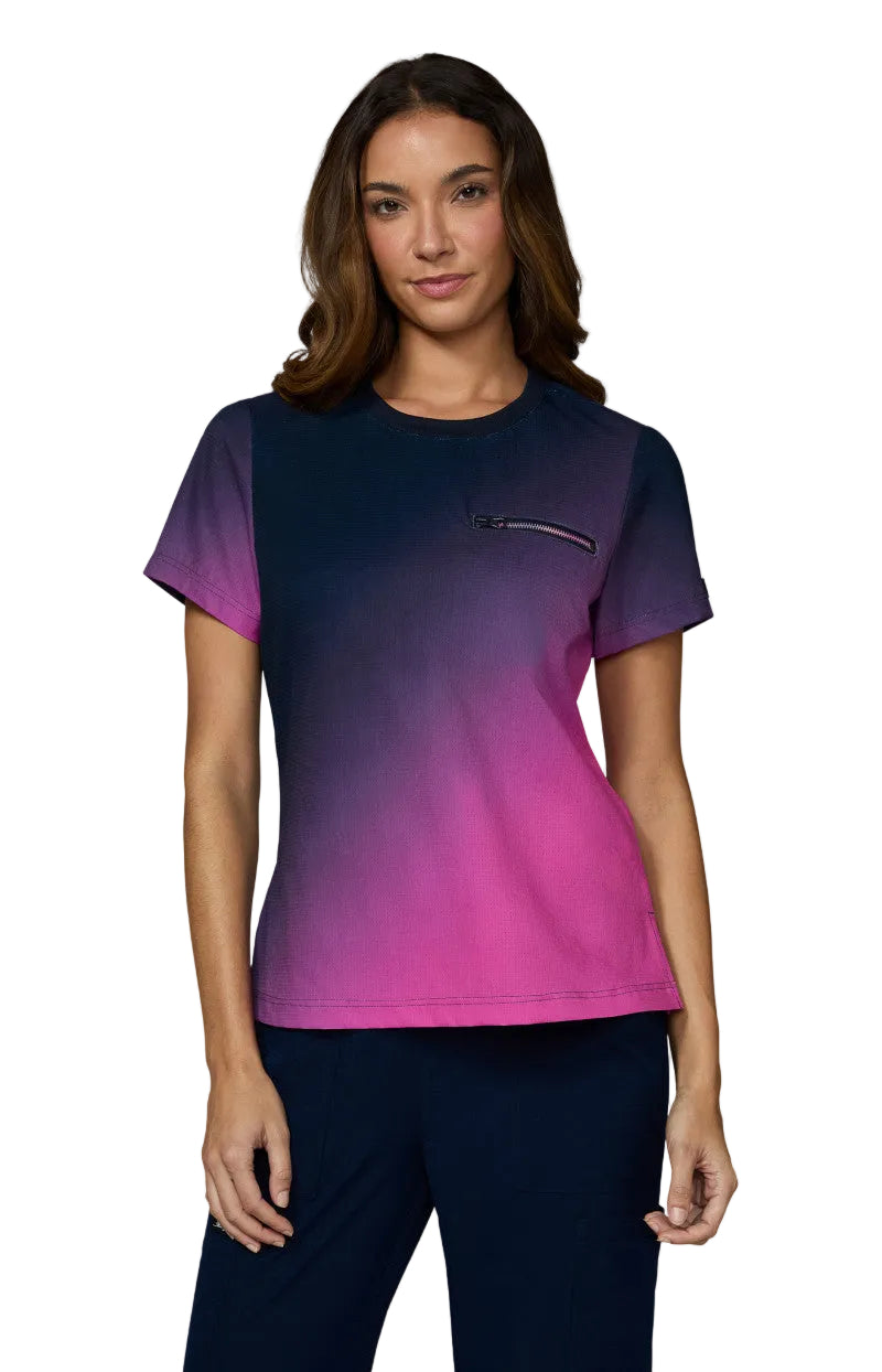 Maya Top Ripstop Ombre Navy/Hibiscus