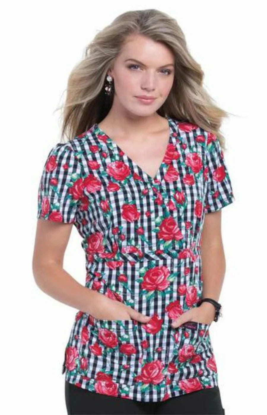 Filipina Estampada Betsey Johnson Gingham Rose