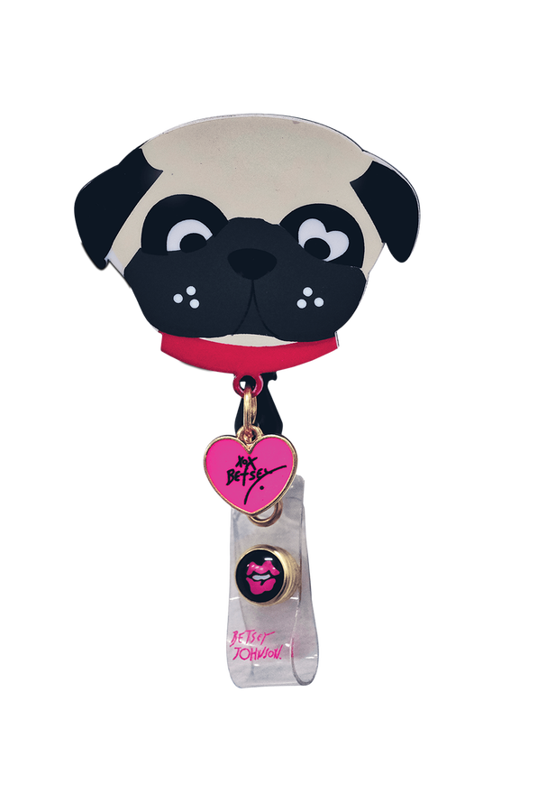 Portagafete de Perrito Pug