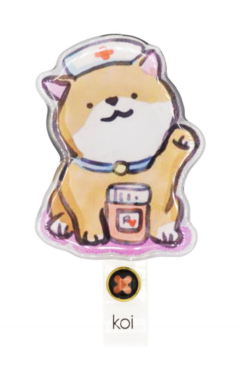 Badge Reel Nurse Shiba
