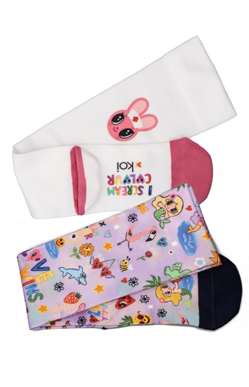 Sublimation Socks 2-pk Liddle Bunny