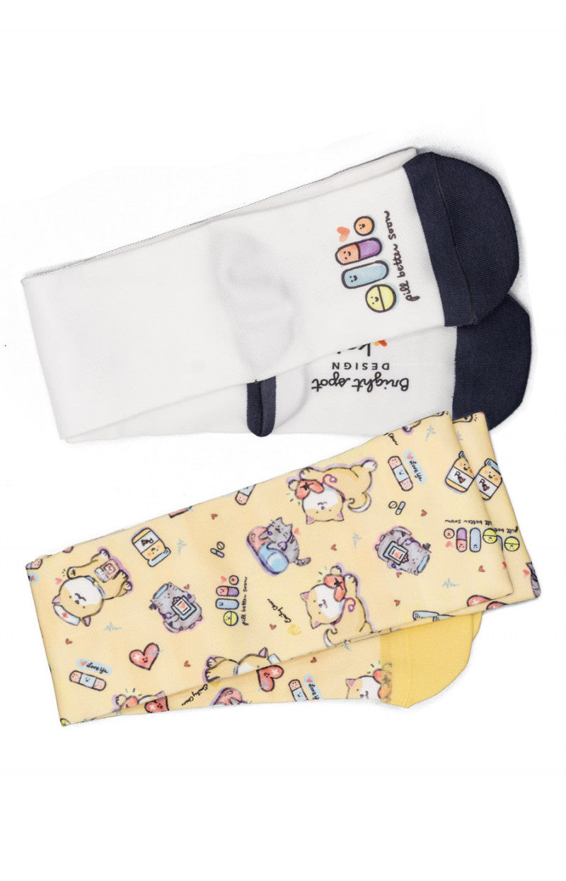 Sublimation Socks 2-pk Medical Cuties