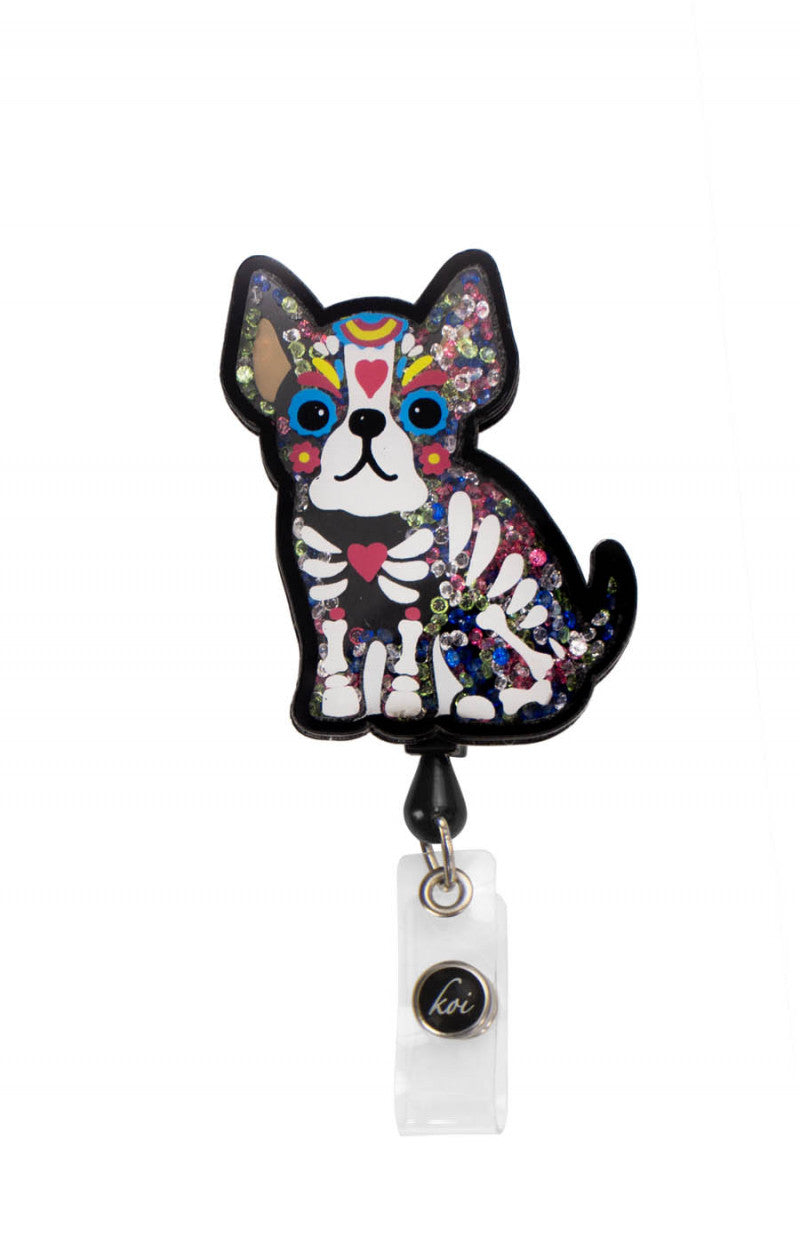 koi Shaker Badges Skeleton Dog