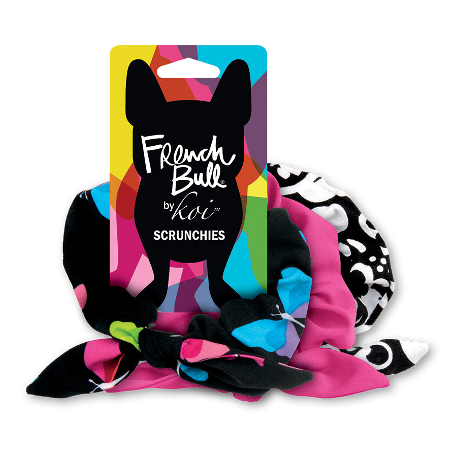 French Bull Scrunchie 3-pack Assorted